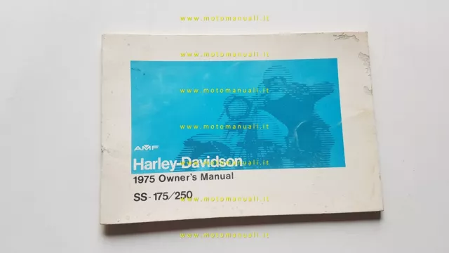Harley-Davidson SS 175 - 250 1975 manuale uso manutenzione libretto originale