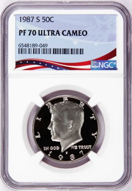 1987-S Proof Kennedy Half, Graded PF70UC  NGC - Registry Quality Coin #83