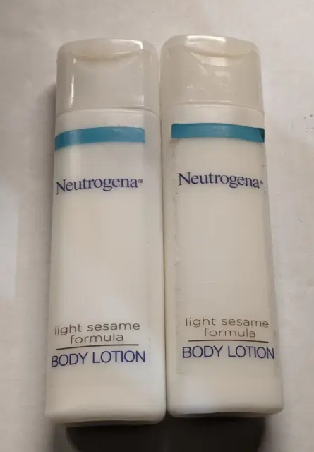 2 Neutrogena Body Lotion Daily Use Unisex All Skins Travel Size - Light Sesame