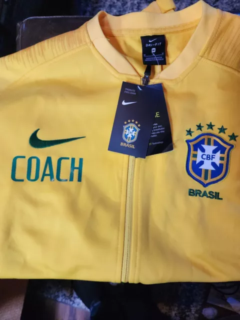 Nike Brasil Anthem Soccer Jacket - White/Blue (AR8616-100) - Size XXL - NWT