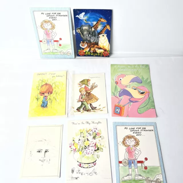 Vintage Greeting Cards Lot No Envelopes Mixed USA