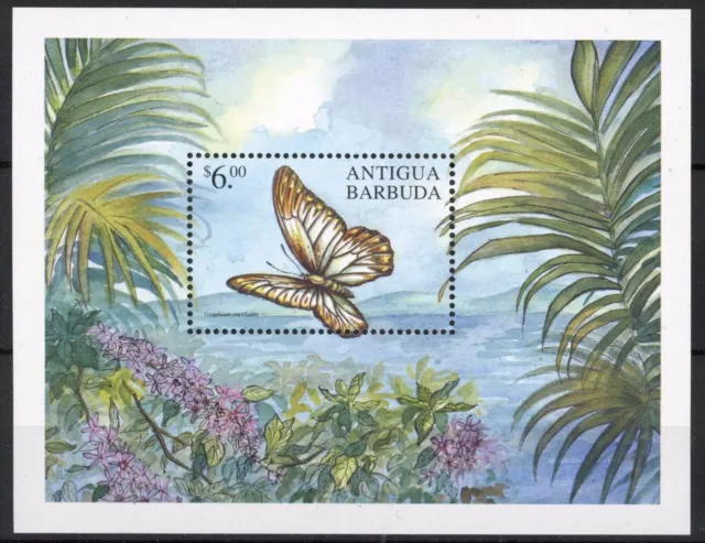 [80.077] Antigua & Barbuda : Butterflies - Good Very Fine MNH Sheet