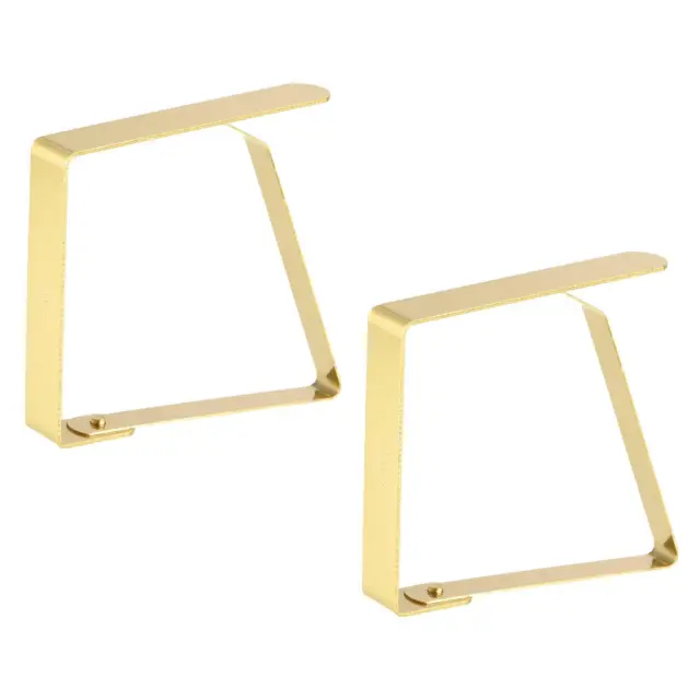Tablecloth Clips 80mm x 70mm 430 Stainless Steel Table Cloth Holder Gold 2 Pcs