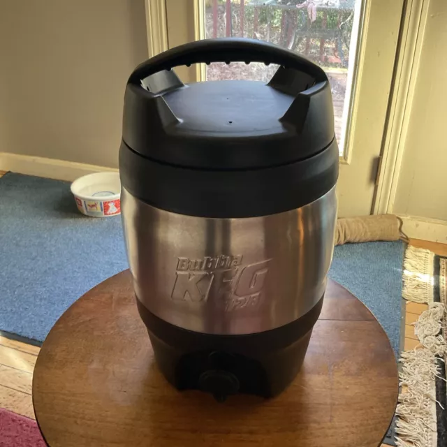 Bubba Keg Thermos 128oz 3.8L Stainless Steel Black Large Spout Insulated EUC