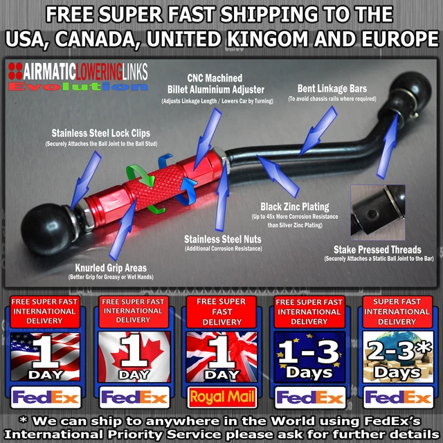 MERCEDES E CLASS W213 Air Suspension Evolution Lowering Kit / Linkages