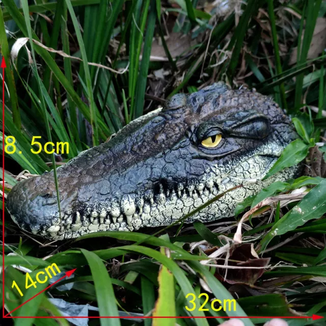 Floating Crocodile Head For Garden Pond Pool Water Feature Ornament Decor