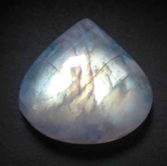 25.40 Cts Natural Rainbow Moonstone Heart Loose Semi Precious Cabochon D 481