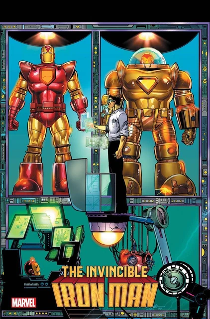 Invincible Iron Man #4 Bob Layton Connecting Variant Nm Avengers Ironheart