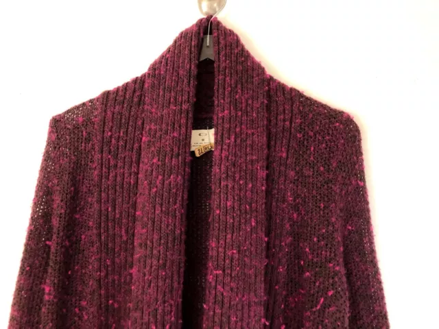 Urban Outfitters Pins and Needles Open Front Cardigan Burgundy Size Medium 3