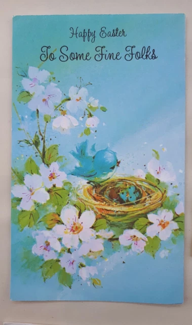 6 x Vintage 1950s/ 1960s (Used) EASTER Greetings Cards. FLOWERS Graphics/ Crafts 4
