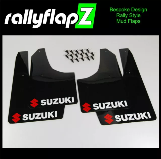 rallyflapZ | Mud Flaps Suzuki Swift Sport RS416 ZC31S 05-11 Black 3.2mm PVC L-RW