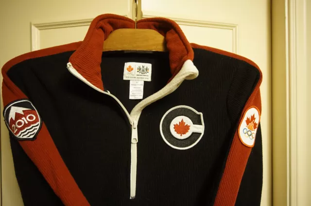 Pullover ribbed jersey track Jacket Team Canada Olympics Vancouver 2010 HBC