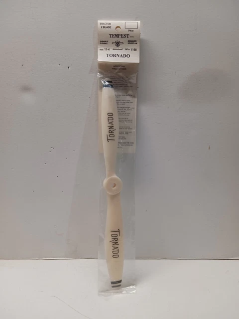 Vintage Tornado Grish RC Airplane Nylon Propeller white size 11-4 NOS Vintage Tornado Grish RC Airplane Nylon Propeller white size 11-4 NOS