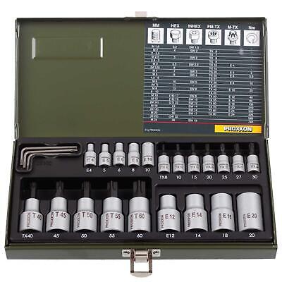 PROXXON Set di chiavi a bussola MILLERIGHE XZN NOCE-Set 18 pezzi Bit noci 1/2" 