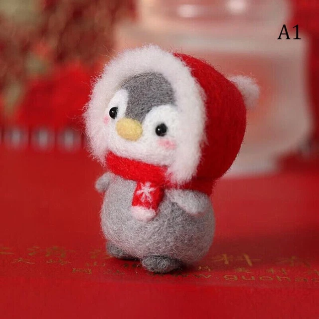 Kit de fieltro de aguja de pingüino bebé raro #WA0378