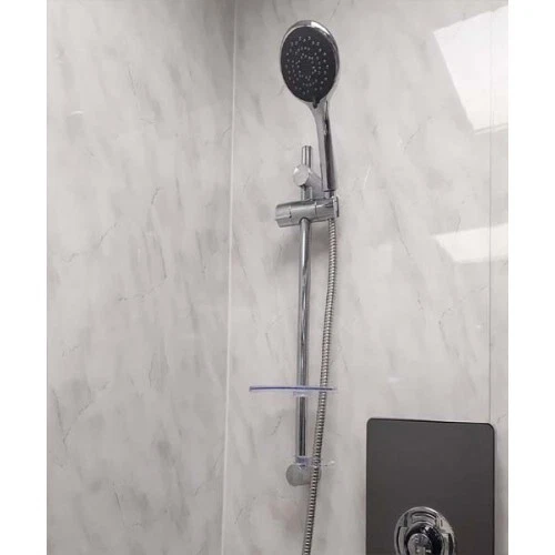 Paneles de pared húmedos de PVC mármol gris claro 250 mm x 2700 mm x 5 mm