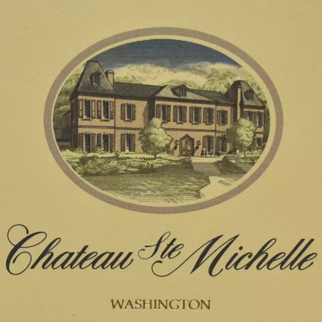 Vintage 1985 Chateau Ste Michelle Woodinville Washington Chardonnay Wine Label