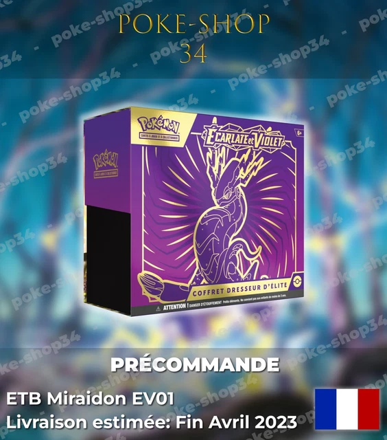 Coffret Dresseur D'Élite ETB EV01 EV1 Écarlate et Violet Miraidon FR Précommande