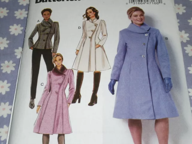 Butterick 6497 Misses/Petite Loose Fitting Jacket & Coat Pattern-Uncut-16-24