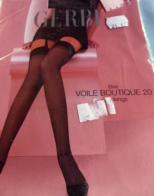 Bas Nylon-voile Gerbe Taille 8 ½ - Avec Couture Véritable, Style Rétro Luxe, Neufs Avec étiquette