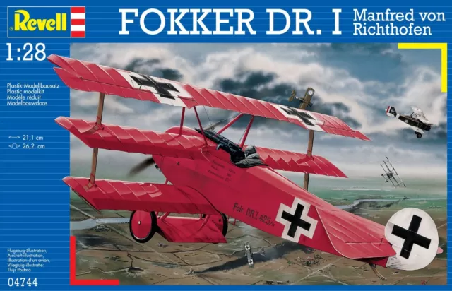 Revell 4744 WWI Fokker Dr.I Triplane Von Richthofen plastic model kit 1/28