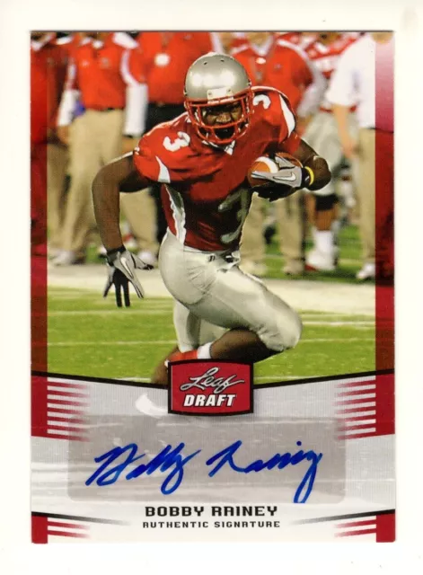 2012 Leaf Draft Football Bobby Rainey BR1 Authentic Autograph