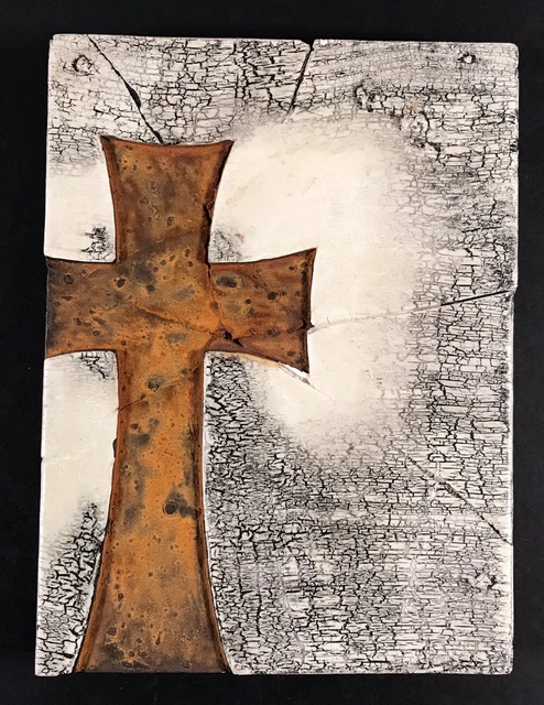 RK Productions Inc. Cast Stone Collection Cross 9 1/2” X 7”