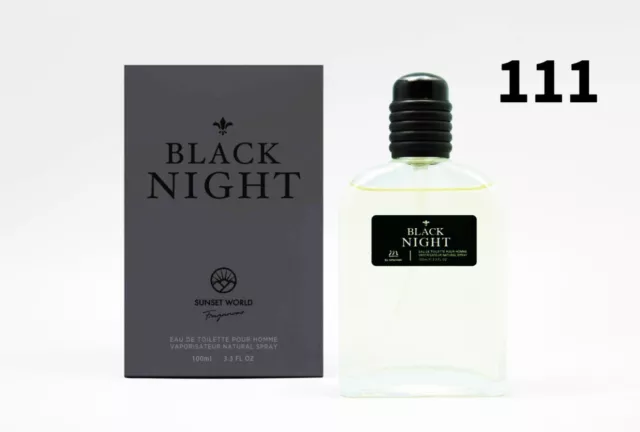 Black Night pour Homme Eau de Toilette Spray 100 ml - Sunset World Fragances