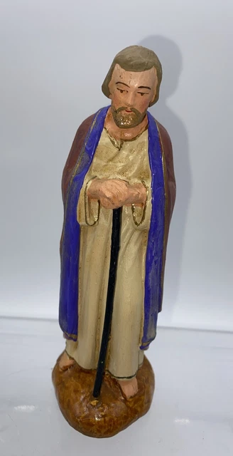Santon  creche  Saint Joseph  DEVINEAU hauteur 14 cm  taille 5.