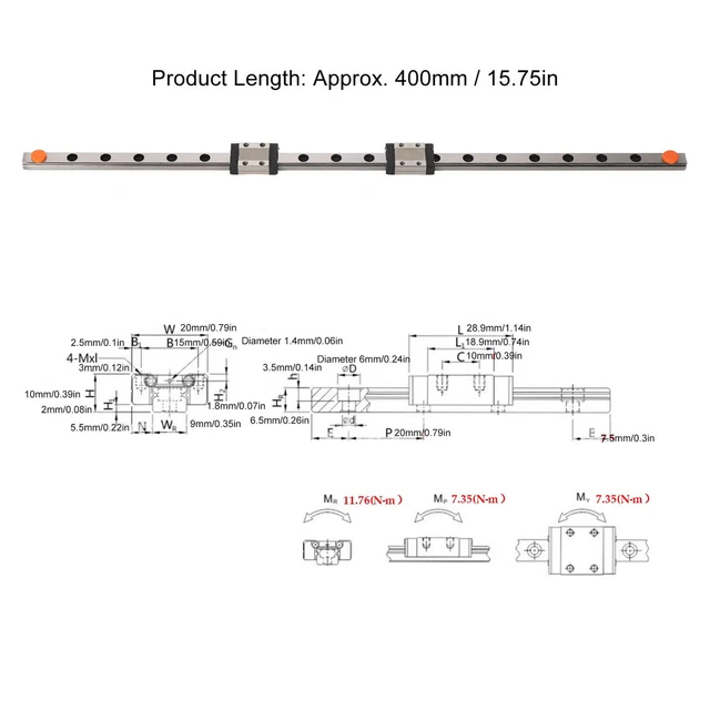 Rail T Track Aluminium 400mm - Lot De 2 Avec Vis Et écrous - Guidage Précis Travail Du Bois