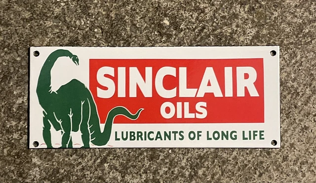Vintage Sinclair Porcelain Sign Gas Motor Oil Sales Service Garage Mechanic Shop