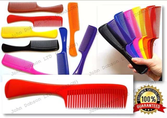 Hair Handle Comb 7.5" Shower Comb Gym Bag Wet Hair Combs Wide Tooth Comb x 1