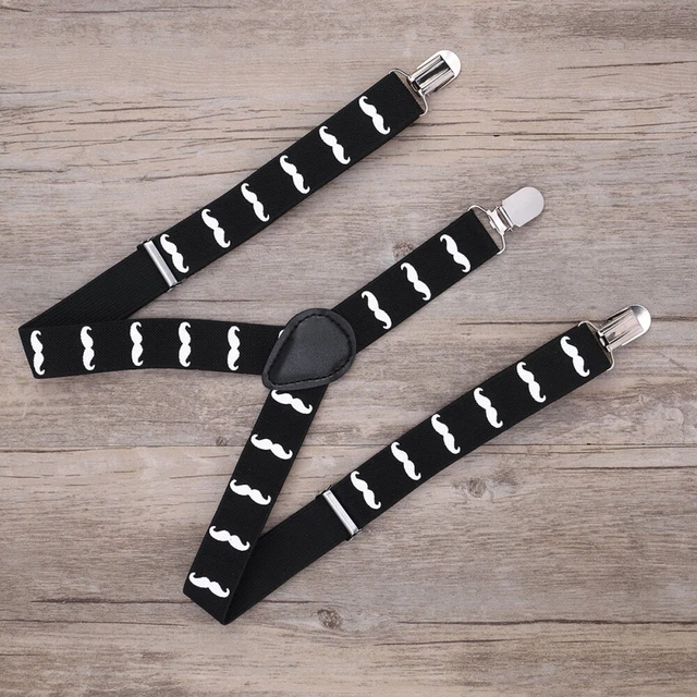 1 pezzo modello barba bretelle forma a Y fascia elastica bretelle 3 clip