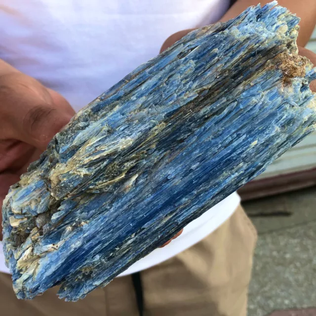 1.77lb  Rare! Natural beautiful Blue KYANITE with Quartz Crystal Specimen Rough