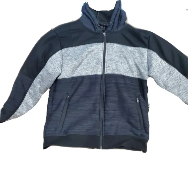 Men’s Sz M Full Zip Sherpa Lined Hoodie Sweatshirt Jacket