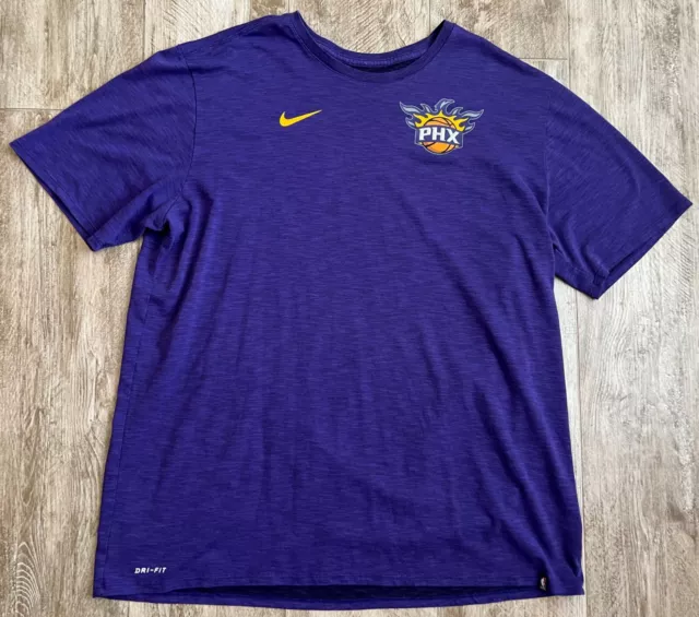 PHOENIX SUNS TEAM Issued Nike Nba Authentics Purple Dri-Fit T-Shirt-Men ...