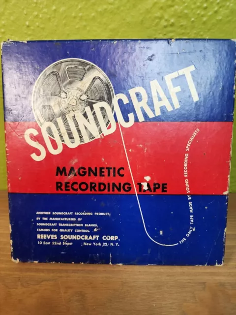 SOUNDCRAFT SPN 12 Magnetic Recording Tape VTG 7” Reel to Reel Tape 1250 Ft Used