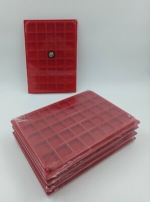 40 capsules Plateau de rangement en feutrine rouge 