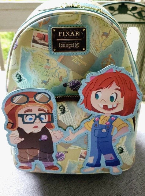 Up Mini Backpack UP LOUNGEFLY DISNEY Pixar Up Young Carl & Ellie Adventure Mini Backpack ...
