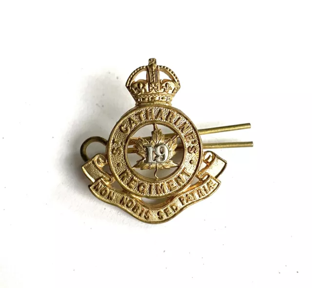 Pre WW1 19th St. Catharines Regiment Officer’s Collar Badge, Canadian Militia