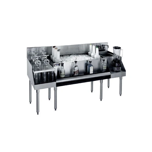 Krowne Metal Royal 1800 Series 72"W Underbar Ice Bin/Cocktail Station