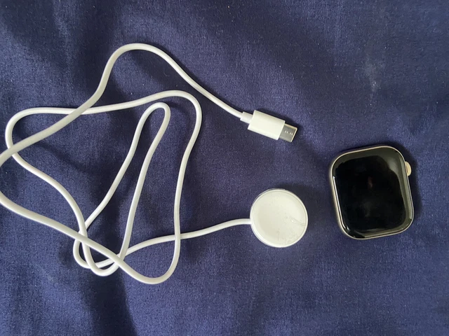 Apple Watch Series 8 45mm Boîtier en Acier Inoxydable Argent avec Bracelet...