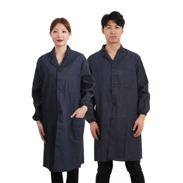 Homme Femme Travail Chemise Vêtement de Jeans Manteau Extérieur Haut Costume