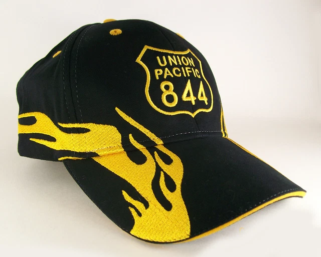 Union Pacific Railroad Living Legend #844 Embroidered Flame Cap Hat #40-0844YF