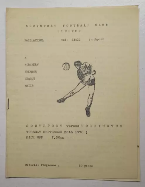 Southport v Workington - 26/9/78 - Southport`s 1st season Non-League