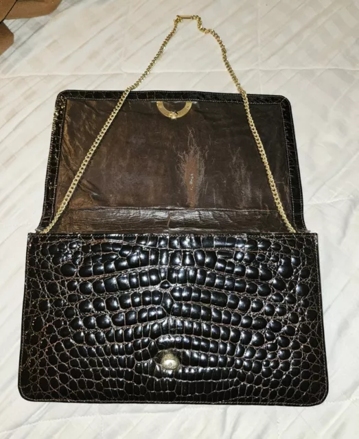 Lanvin Womens Genuine Alligator Skin Handbag Shoulder Bag Genuine !!!! 3