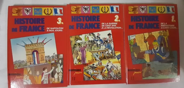 Lot de 3 livres Histoire de France - histoire juniors - Tome 1, 2 et 3 en TBE