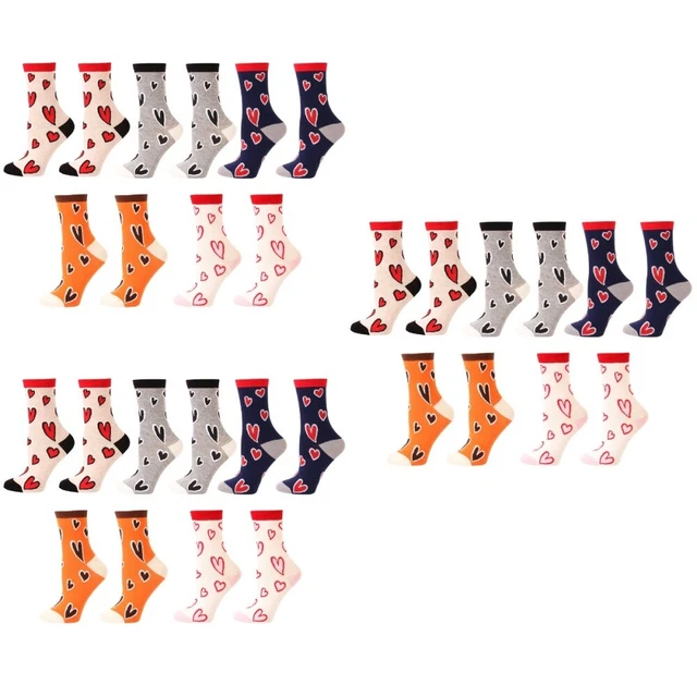 15 Pairs calf high socks Chaussette Tube Moyen Chaussettes Pour Filles Chaussett