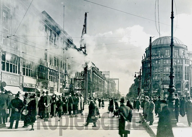 Baryt Foto - Baustelle Nord-Süd-U-Bahn Potsdamer Platz um 1935, altes RVM-Foto