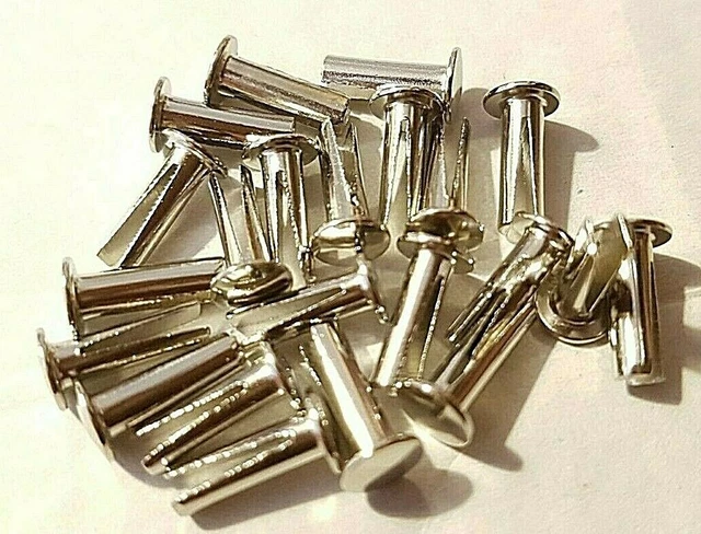 Anello n. 11 x 3/8" rivetti biforcati gamba divisa D fissaggio artigiano in pelle POSTA GRATUITA
